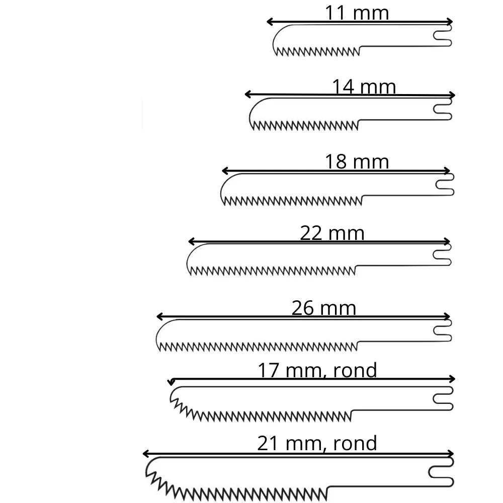 Lames Pour Micro-Scie Va et Vient à Chantourner